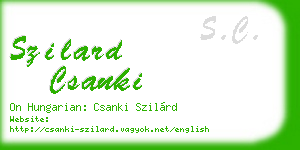 szilard csanki business card